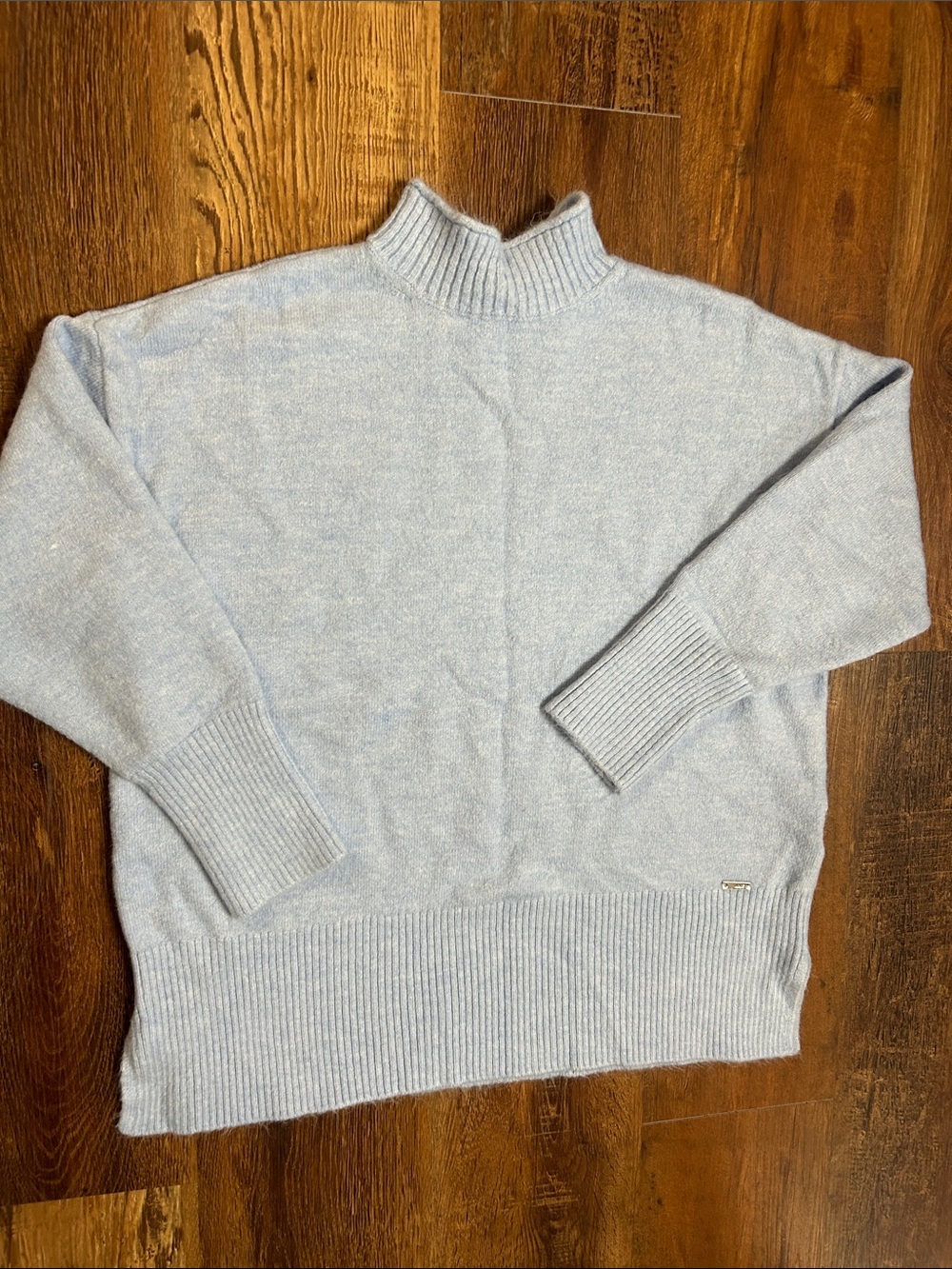 Jones New York Pale Blue Turtleneck Sweater